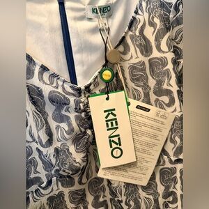 NWT✨KENZO Mermaid Print Sheer Blouse✨